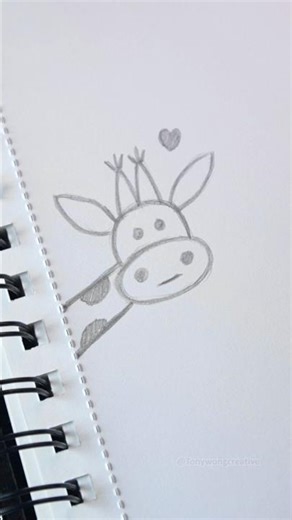 How to Draw a Cute Giraffe Face 🦒 #shorts #drawing #easy