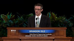 1.6K views · 73 reactions | In this week's devotional, Brandon Isle shared ways we can surround ourselves with faith. If you missed watching devotional live, you can still view it online at byui.edu/devotionals. | BYU-Idaho | Facebook