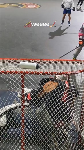 that was a close one #hockey #hockeytiktoks #rollerhockey #funny