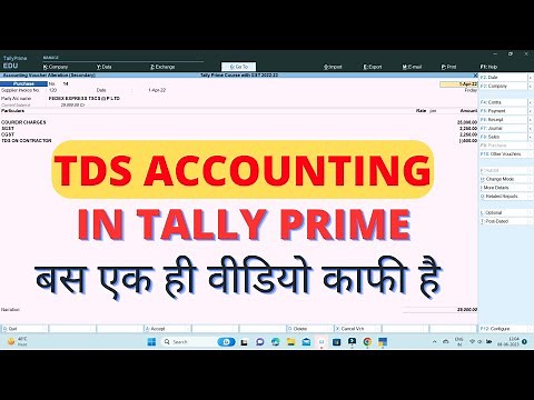 Complete TDS Accounting in Tally Prime | TDS in Tally Prime with GST | TDS in Tally