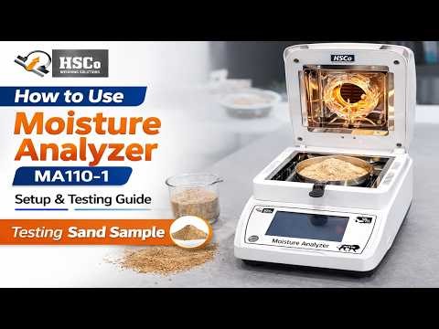 How to Use Moisture Analyzer MA110-1 | Halogen Moisture Testing Demo & Setup Guide | HSCo MA110-1