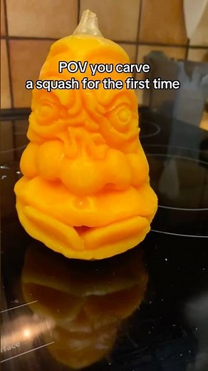 Carving 🤝 Butternut Squash #carving #squashcarving #butternutsquash #sculptingart