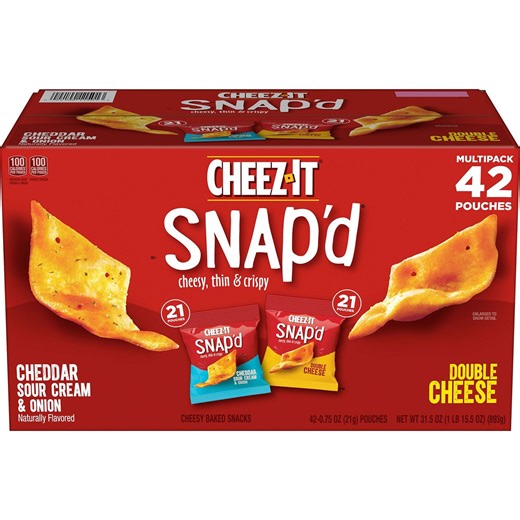 Cheez-It Snap'd, Variety Pack, 0.75 oz., 42 pk. - Samsclub.com