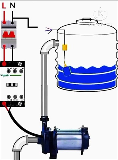 Float Sensor switch connection Diagram #submersible_pump #shortvideo #floatswitch