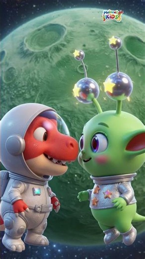 🚀🦖 Bebe T Rex ASTRONAUTA va al ESPACIO | Alien Amigo | Melonet KidsTV
