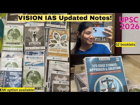 Vision IAS Notes Review 📚 | Self Study | 2026-27 🔥 | 52 Booklets #studyvlog upsc2026
