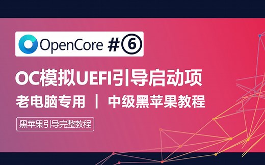 黑苹果安装OpenCore（OC）引导模拟UEFI启动项教学教程Hackintosh老机专属