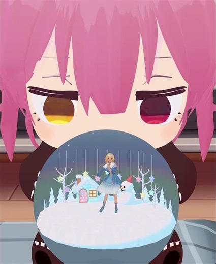 【MMDホロライブ】スノードーム風フレアとクマリンでSilent Flame,Never Fade 2【不知火フレア】【クマリン】#shorts #mmd