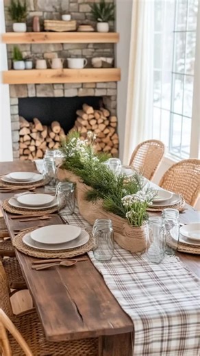 Sustainability Success on Instagram: "Charming rustic Christmas ideas fill your farmhouse with warmth. Try burlap garlands, vintage ornaments, and weathered wood accents for a cozy, inviting holiday vibe this winter."
