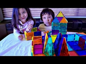 Playing with Magnetic Blocks for Children and Toddlers