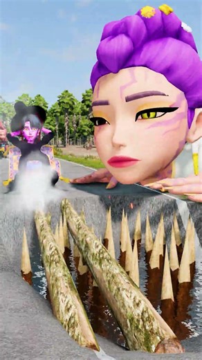 KPop Demon Hunters Cars vs Kang Rumi vs Jinu in BeamNG.drive