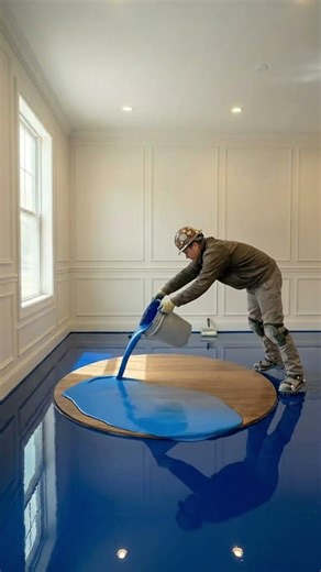 Modern Living Room Makeover – Stunning Epoxy Floor Transformation
