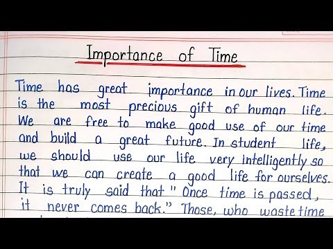 Essay on Importance of time || Paragraph on Importance of time ||