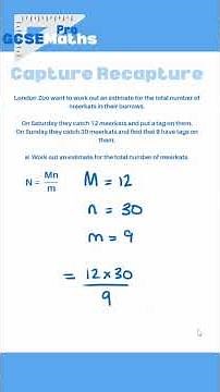 Capture Recapture | GCSE Maths Pro #gcsemaths #highertier #capturerecapture #maths #gcse #edexcel