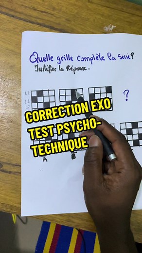 Correction d'exercices de test psychotechnique