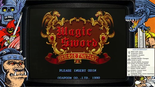 🎮 Magic Sword: Heroic Fantasy (1990) – Arcade Gameplay 🔥 Ascendiendo la Torre del Destino En este clásico de Magic Sword: Heroic Fantasy, tomamos el control de un valiente guerrero decidido a escalar una torre infestada de criaturas oscuras para detener un poder maligno ancestral. Cada piso es más peligroso que el anterior, con hordas de enemigos, trampas y jefes imponentes. ⚔️ Durante el recorrido puedes liberar prisioneros que se unen a tu aventura como aliados, cada uno con habilidades únic