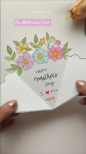 DIY Mothers Day Card with Flowers bouquet | Flower Card | Happy Mothers Day!
