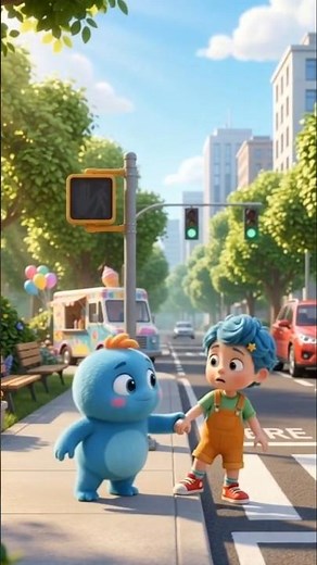 Stop, Look & Go! 🚦 Kids Road Safety Song | Learn to Cross the Street Safely | #animation