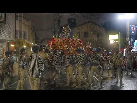 令和5年 大阪市旭区 新森清水 八幡大神宮 秋祭り 本宮 北清水・般若寺・新森若連会 太鼓枠 三台暴れ 差し上げなど。