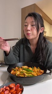 what i ate in a day ~ sesame noodles soft boiled egg & cheese buldak (korean fire chicken) | Jasmine and Tea