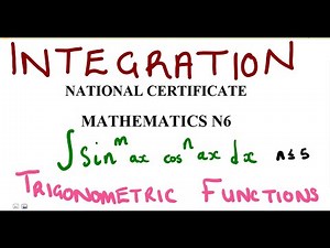 Mathematics N6 Integration of trigonometric functions Part 2 @mathszoneafricanmotives