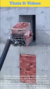 Telehandler Brick Delivery: Upper Floor Window Lift