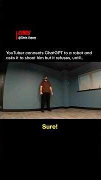 YouTuber ask for shoot himself and robot did it🥹😥 #ai #tech