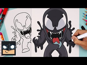 How To Draw Venom - Videos For Kids
