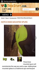 New knee mounted spurs! Get a pair at www.treestuff.com lol | Tree Felling And Climbing Accidents