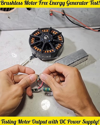 21K views · 165 reactions | Testing a brushless motor with DC supply and capacitor for power generation. A cool DIY electronics experiment! ⚡ #ElectronicsDIY #BrushlessMotor #DCpower #TechExperiment | Bangla Electrical project | Facebook
