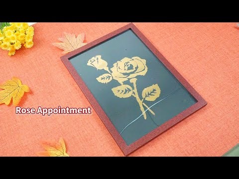 1Challenge:Creating 100 handmade intangible cultural heritage gold leaf paintings"A Rose Rendezvous"