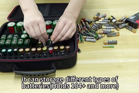Battery Organizer Storage Case Box with Tester BT168 -for All Types Batteries Container, Fireproof & Waterproof Battery Keeper Caddy for Home Drawer, Small Cases Holder for AA AAA C D 9V (Holds 104＋)