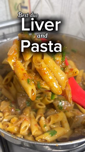Liver and penne pasta | Happiness Obasi