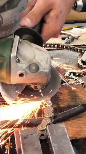 How to split motorcycle chains with a grinder #motorcycle #diy