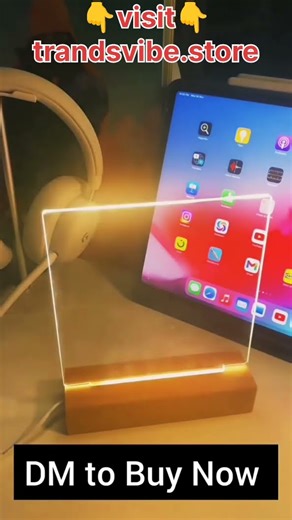 3D LED Light Glass Acrylic Writing pad #writingpad #homework #kids