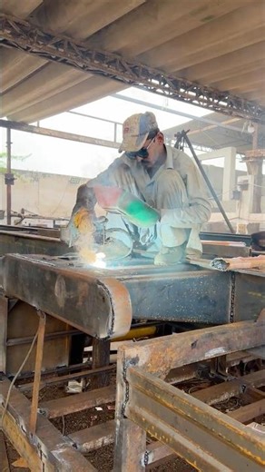 Crazy welding method on a trailer | poor labor hard work in action #shorts