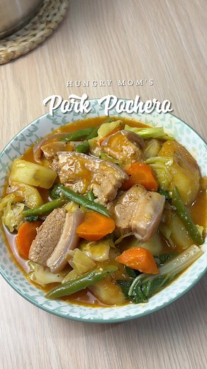 Pork Pochero Recipe with Tomato Sauce, Banana & Vegetables