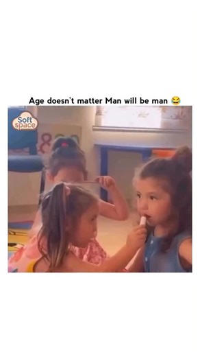 Soft space on Instagram: "The post features a hilarious 14-second viral clip captioned "Age doesn't matter, Man will be man," proving that gender differences start way before puberty. The video contrasts the girls, who are engaged in active social play and grooming, with the boys, who have collectively entered a vegetative state of "chill." Clips like this go viral because they validate the "Nothing Box" Theory. Comedians often joke that men have a unique ability to think about absolutely nothin
