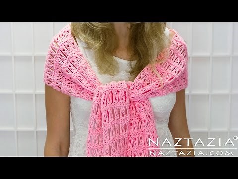 HOW to CROCHET BROOMSTICK LACE SHAWL - DIY Tutorial for Right and Left Hand