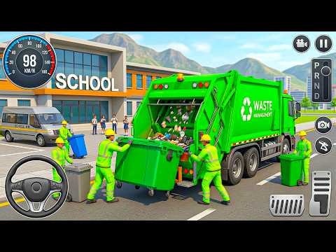Garbage Truck Driving Games 3D: City Waste Collection Challenge Truck simulator - android gameplay