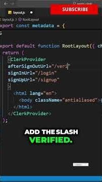 Setting the exact paths for sign up and sign in URLs #Nextjs #ClerkAuth #WebDevelopment #ReactJS