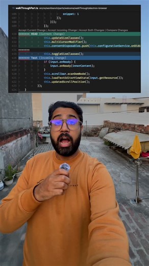 Jatin | Hackathon | Speaker | Coding | Tech | AI on Instagram: "Merge Conflict 😡 . #Coding #Git #programming #dev #software . [git merge, git tutorial, version control, git branching, merge conflict, git basics, developer tips, coding tutorial, git workflow, github learning, clean merge, resolving conflicts, git mergetool, software development, programming education, dev tips, git commands, branch management, coding beginners, git cheat sheet, learn git, developer education, coding skills, git 