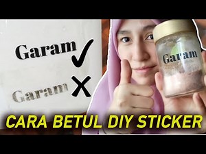 DIY TRANSPARENT STICKER LABEL CARA BETUL DAN JELAS