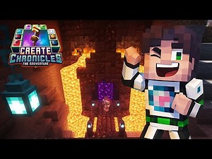 Epic Nether Portal Cave & Mining Drill Upgrades | Minecraft Create Chronicles ~ Episode 6