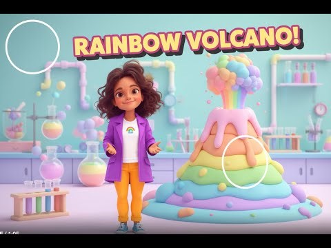 Rainbow Volcano Science Experiment for Kids! 🌈🌋 Safe & Colorful Fun | Little Wonder Lab