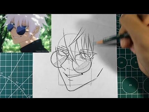 How to draw Young GOJO SATORU from JUJUTSU KAISEN Season 2 - Step by step