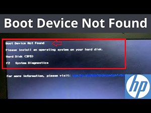 HP laptop Boot Device Not Found Error (3F0) or Hard disk not Exist error | HP ProBook 430 G3 Laptop