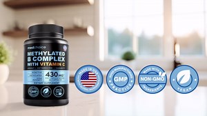 9-in-1 Vitamin B Complex - Methylated Multivitamin with B12 Methylcobalamin, Methylfolate, L-5-MTHF & Vitamin C - Methylated B Complex for Women & Men - Non-GMO, Gluten-Free, & Vegan (90 Servings)