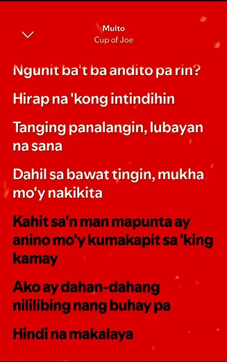 Multo by Cup of Joe - Full Lyrics