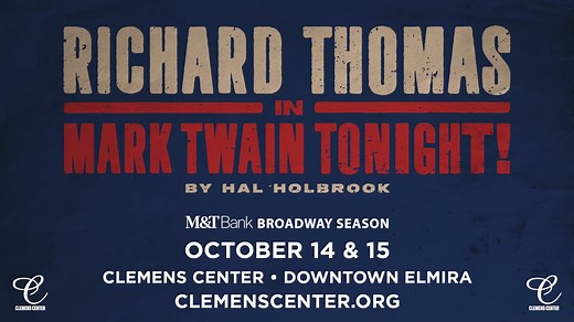 Fun Facts about Mark Twain Tonight!: - Written and performed for more than six decades on Broadway, on tour and on television by Hal Holbrook - Played over 2,300 performances, to an audience of more than 2 million people nationwide. - Richard Thomas is the first and only actor authorized to perform the play, written and originally performed by Hal Holbrook. - 2026 marks the 60th anniversary of the Broadway premiere See Richard Thomas in Mark Twain Tonight! at the Clemens Center October 14-15! 🎟